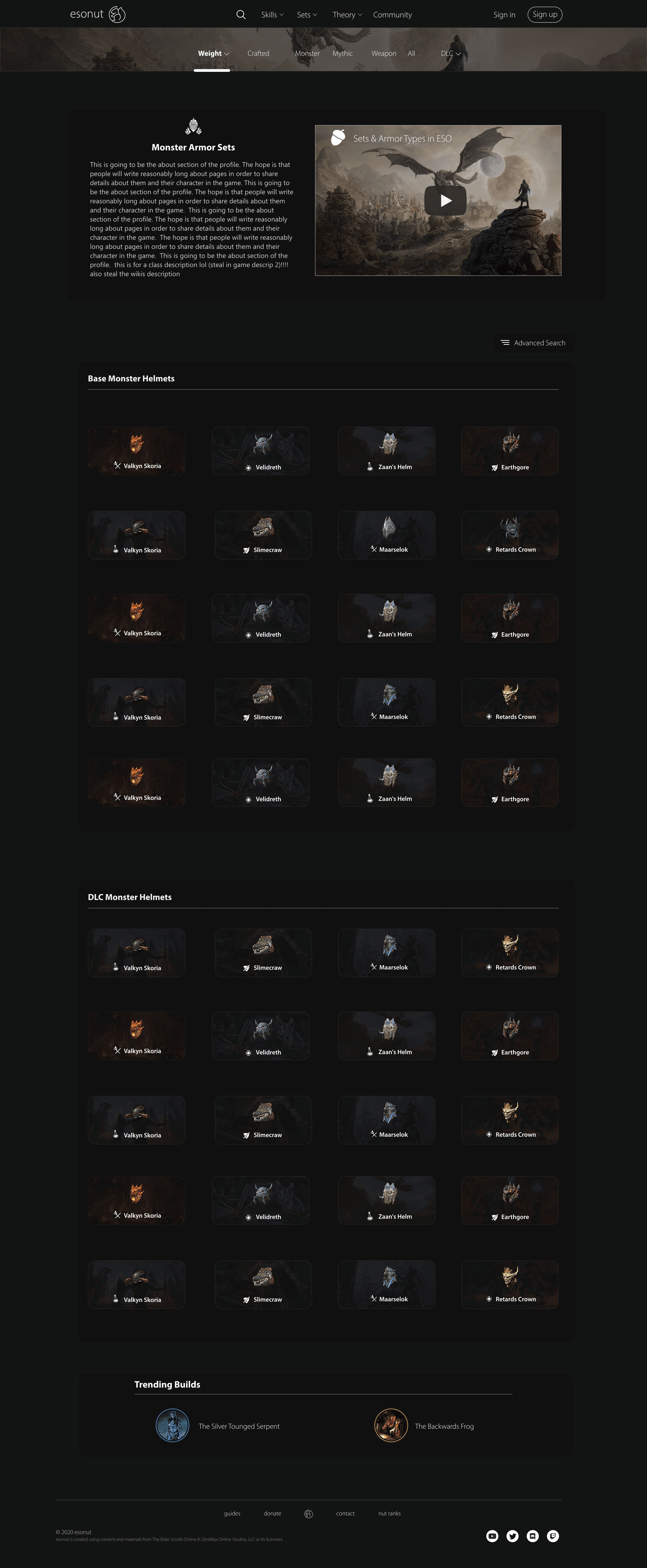 Sets - Monster Sets