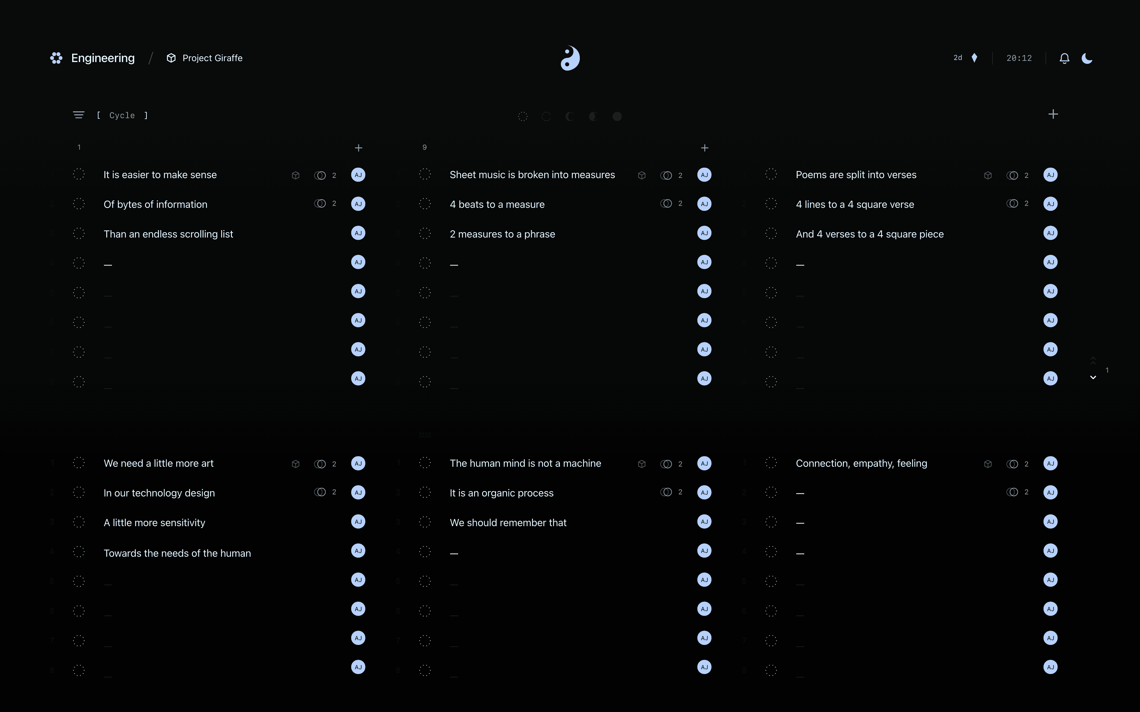 Tasks Grid